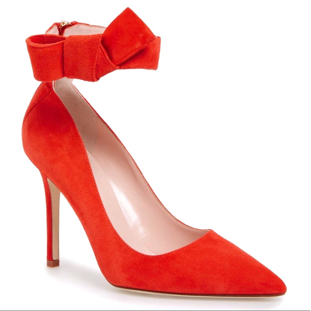 Kate Spade Red Suede Pumps